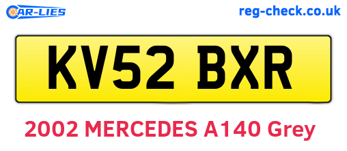 KV52BXR are the vehicle registration plates.