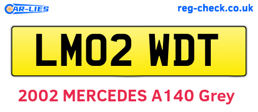 LM02WDT are the vehicle registration plates.