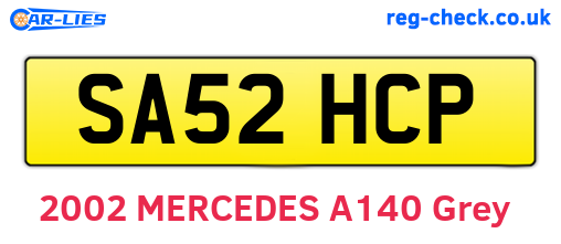 SA52HCP are the vehicle registration plates.