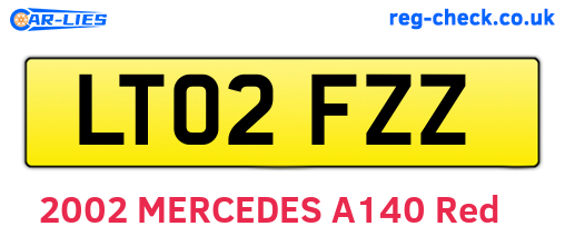 LT02FZZ are the vehicle registration plates.