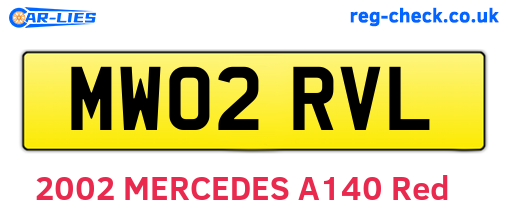 MW02RVL are the vehicle registration plates.
