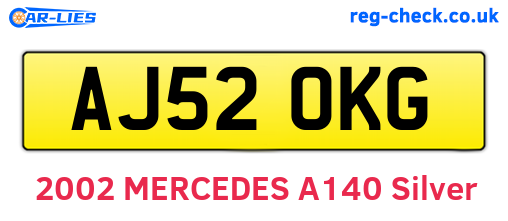 AJ52OKG are the vehicle registration plates.