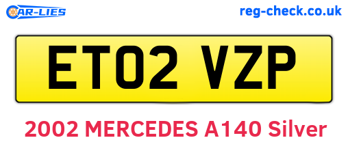 ET02VZP are the vehicle registration plates.