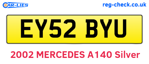 EY52BYU are the vehicle registration plates.