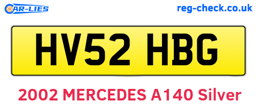 HV52HBG are the vehicle registration plates.