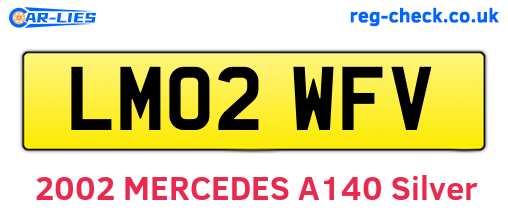 LM02WFV are the vehicle registration plates.