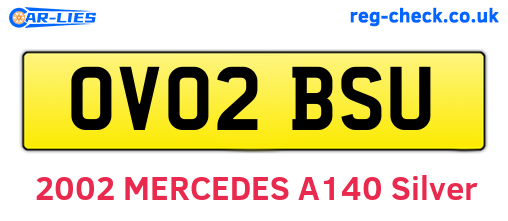 OV02BSU are the vehicle registration plates.