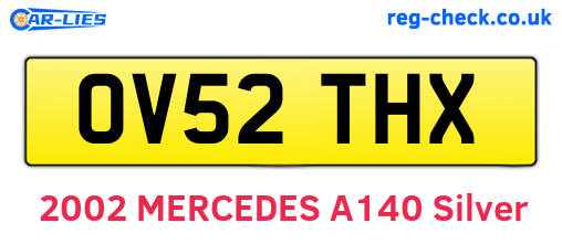 OV52THX are the vehicle registration plates.