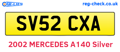 SV52CXA are the vehicle registration plates.