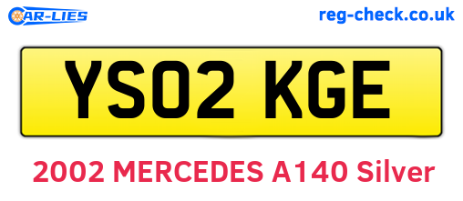 YS02KGE are the vehicle registration plates.