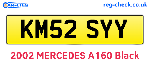 KM52SYY are the vehicle registration plates.