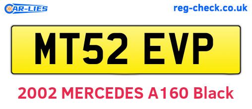 MT52EVP are the vehicle registration plates.