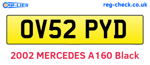 OV52PYD are the vehicle registration plates.