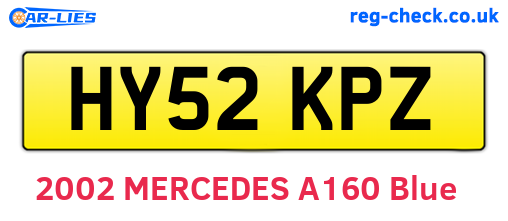 HY52KPZ are the vehicle registration plates.