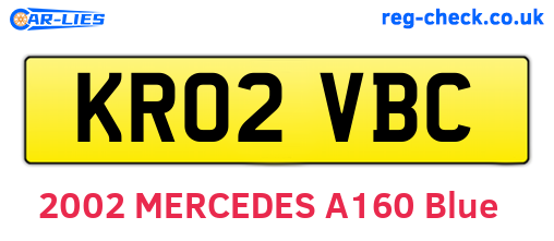 KR02VBC are the vehicle registration plates.