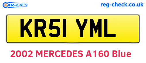 KR51YML are the vehicle registration plates.
