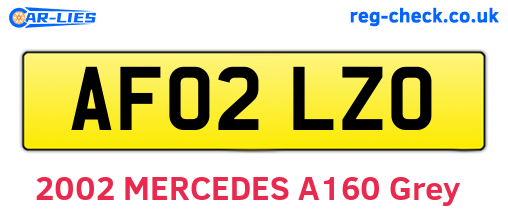 AF02LZO are the vehicle registration plates.