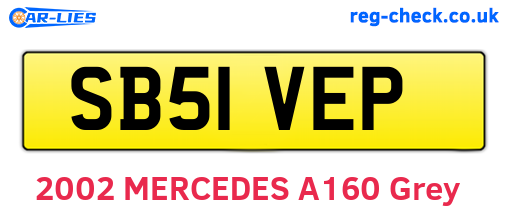 SB51VEP are the vehicle registration plates.