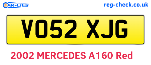 VO52XJG are the vehicle registration plates.