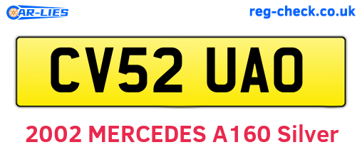 CV52UAO are the vehicle registration plates.