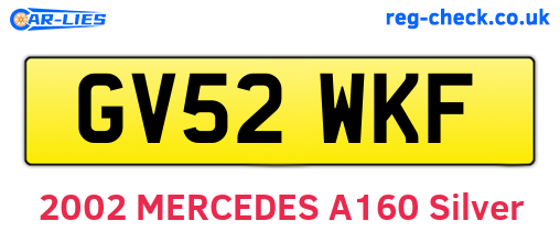 GV52WKF are the vehicle registration plates.