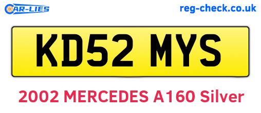KD52MYS are the vehicle registration plates.