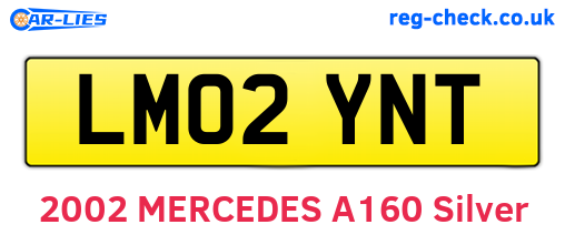 LM02YNT are the vehicle registration plates.