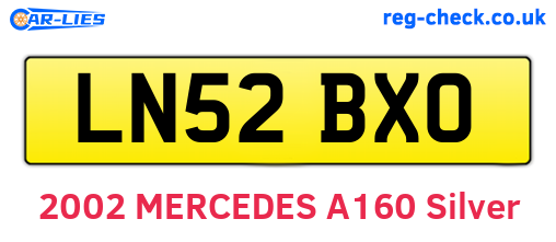 LN52BXO are the vehicle registration plates.