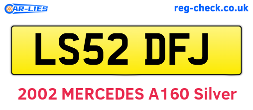 LS52DFJ are the vehicle registration plates.