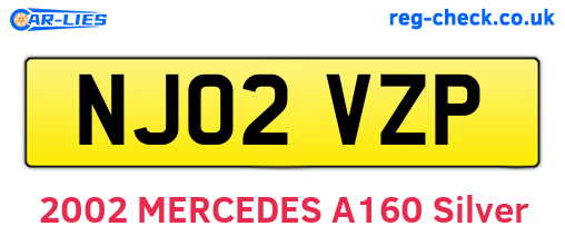 NJ02VZP are the vehicle registration plates.