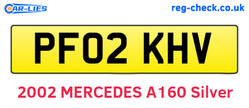 PF02KHV are the vehicle registration plates.