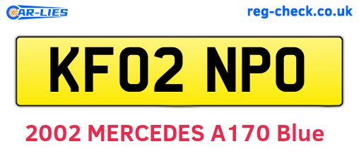KF02NPO are the vehicle registration plates.