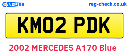 KM02PDK are the vehicle registration plates.
