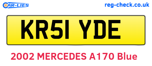 KR51YDE are the vehicle registration plates.