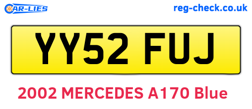 YY52FUJ are the vehicle registration plates.