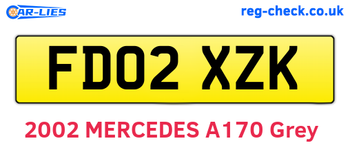 FD02XZK are the vehicle registration plates.