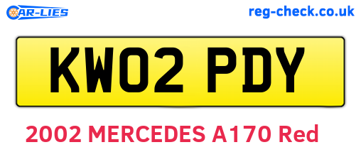 KW02PDY are the vehicle registration plates.