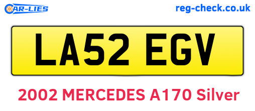 LA52EGV are the vehicle registration plates.