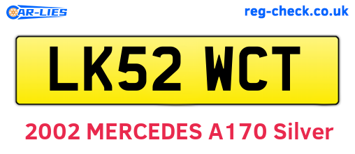 LK52WCT are the vehicle registration plates.