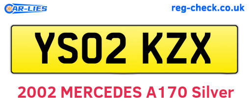 YS02KZX are the vehicle registration plates.