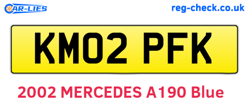 KM02PFK are the vehicle registration plates.