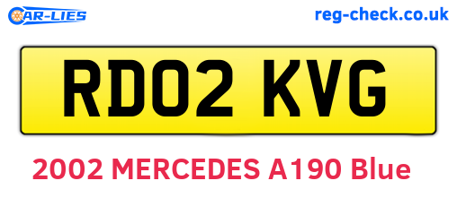 RD02KVG are the vehicle registration plates.
