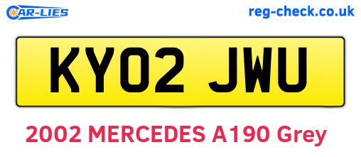 KY02JWU are the vehicle registration plates.