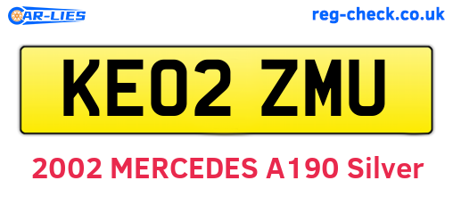KE02ZMU are the vehicle registration plates.