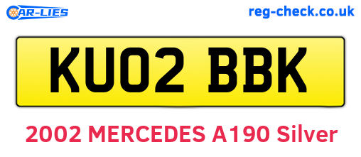KU02BBK are the vehicle registration plates.