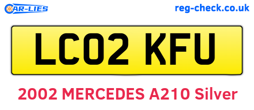 LC02KFU are the vehicle registration plates.