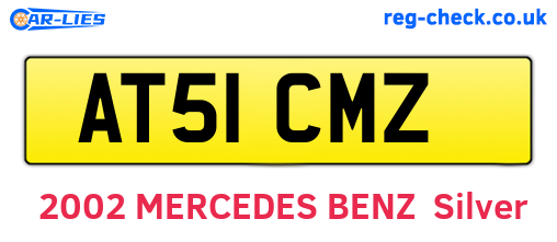 AT51CMZ are the vehicle registration plates.