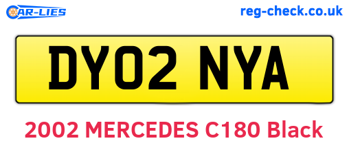 DY02NYA are the vehicle registration plates.