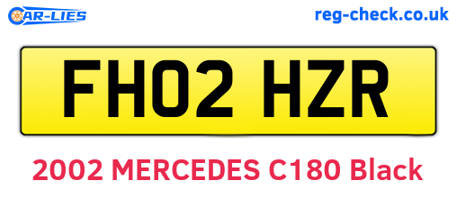 FH02HZR are the vehicle registration plates.