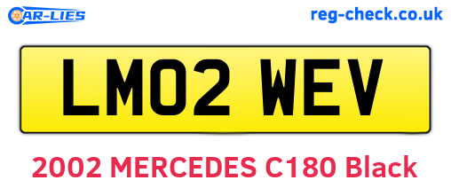 LM02WEV are the vehicle registration plates.